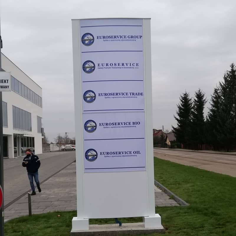 Euroservice pylon reklamowy Rzeszów
