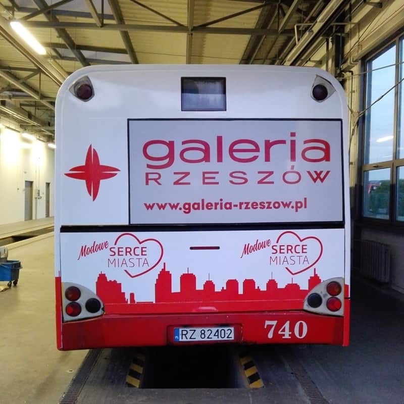 Oklejenie autobusu Galeria Rzeszów